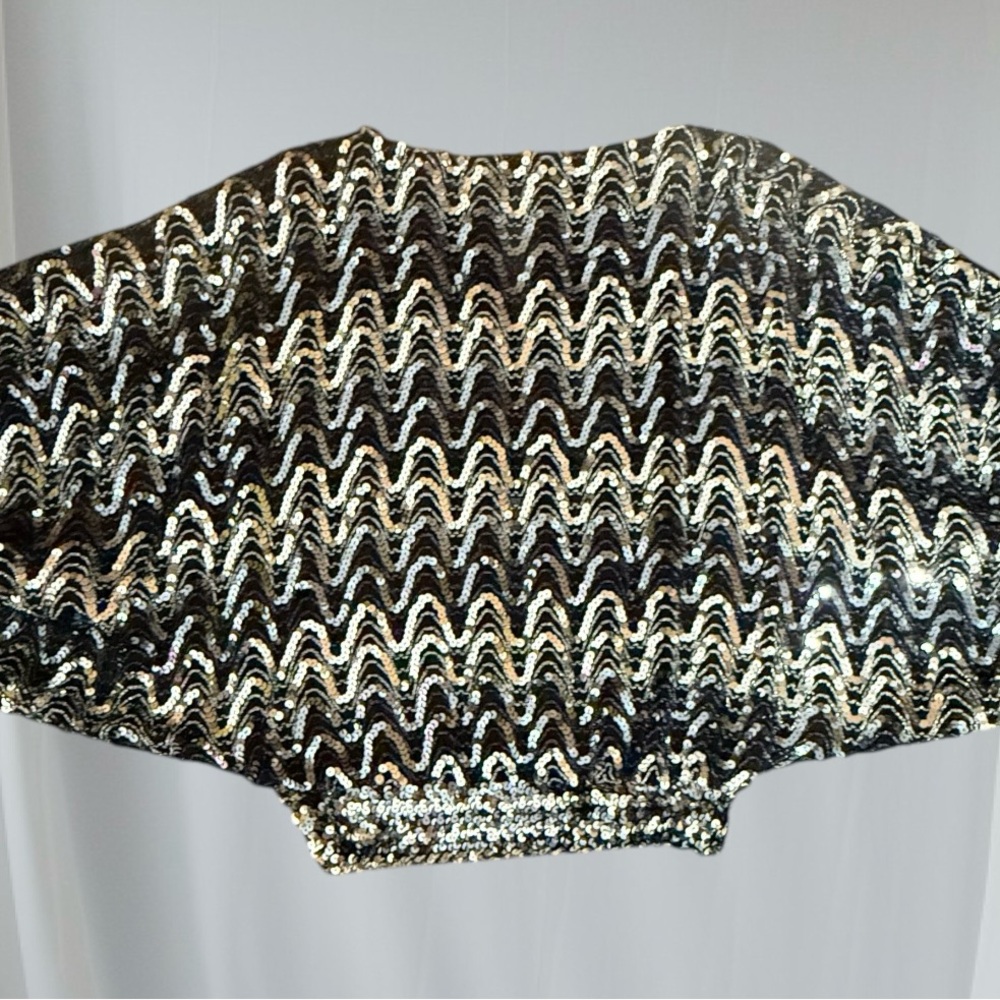 Vintage Sequin Puff Sleeve 80’s Blouse
